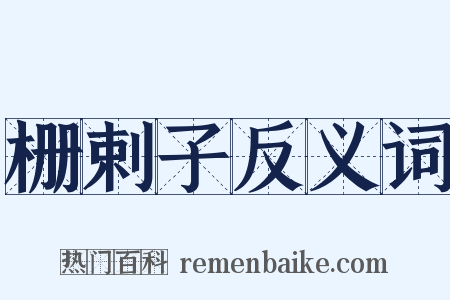 栅剌子反义词是什么意思的图片
